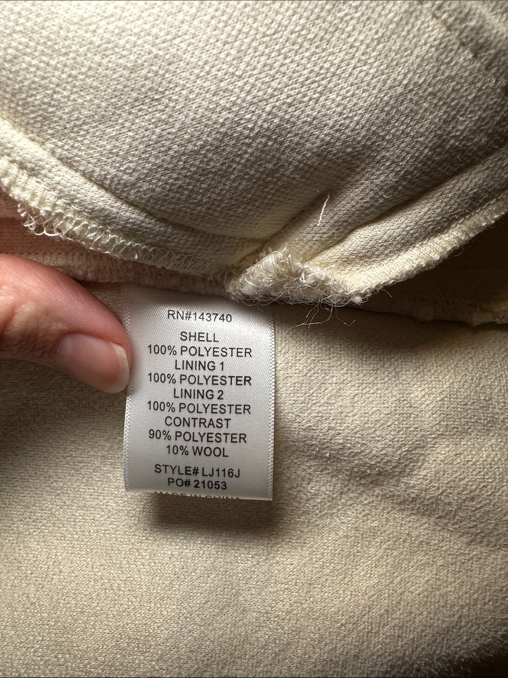 Tuckernuck Hyacinth House Cream Sherpa Cameron Jacket Gold Button - Picture 9 of 14